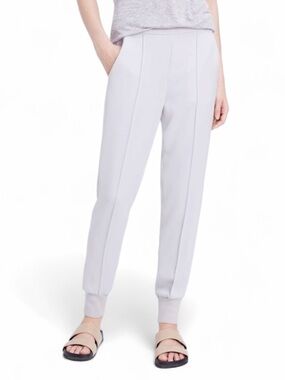 Vince Light Gray Pin Tuck Pull-On Jogger Pants With Ankle Cuffs Women’s Size M